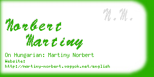 norbert martiny business card
